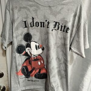 Original Vintage Disneyland Disney Mickey Mouse I DON’T BITE Adult T-SHIRT